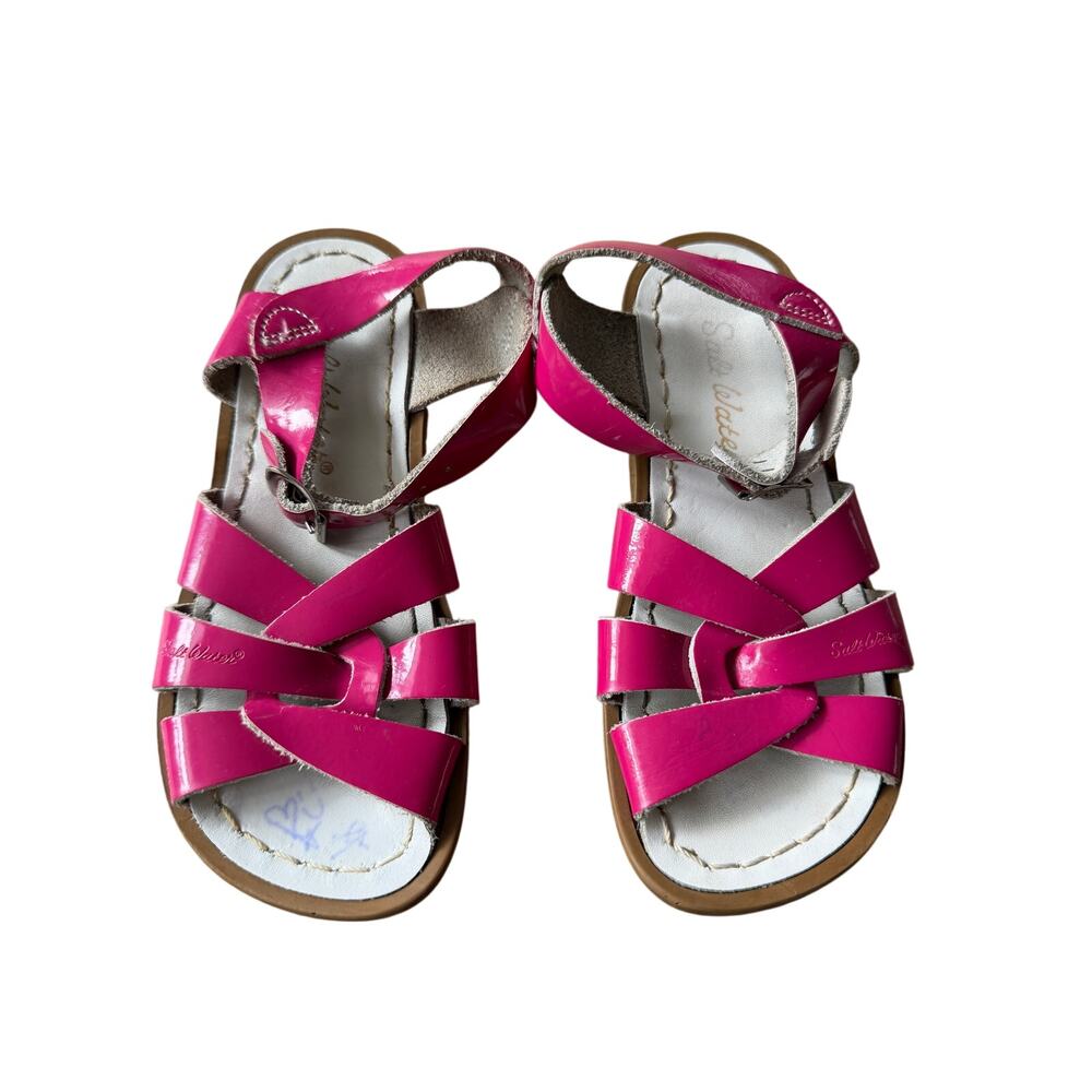 Salt Water Sandals Original Hot Pink Patent Leather Girls Size 11